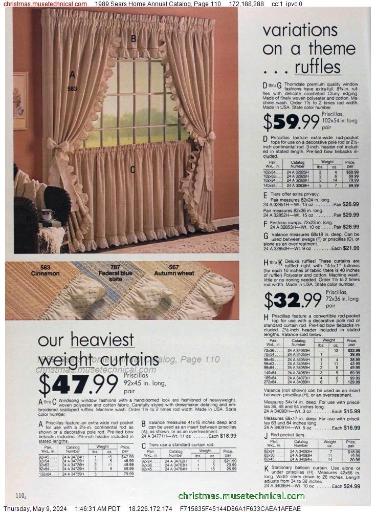1989 Sears Home Annual Catalog, Page 110