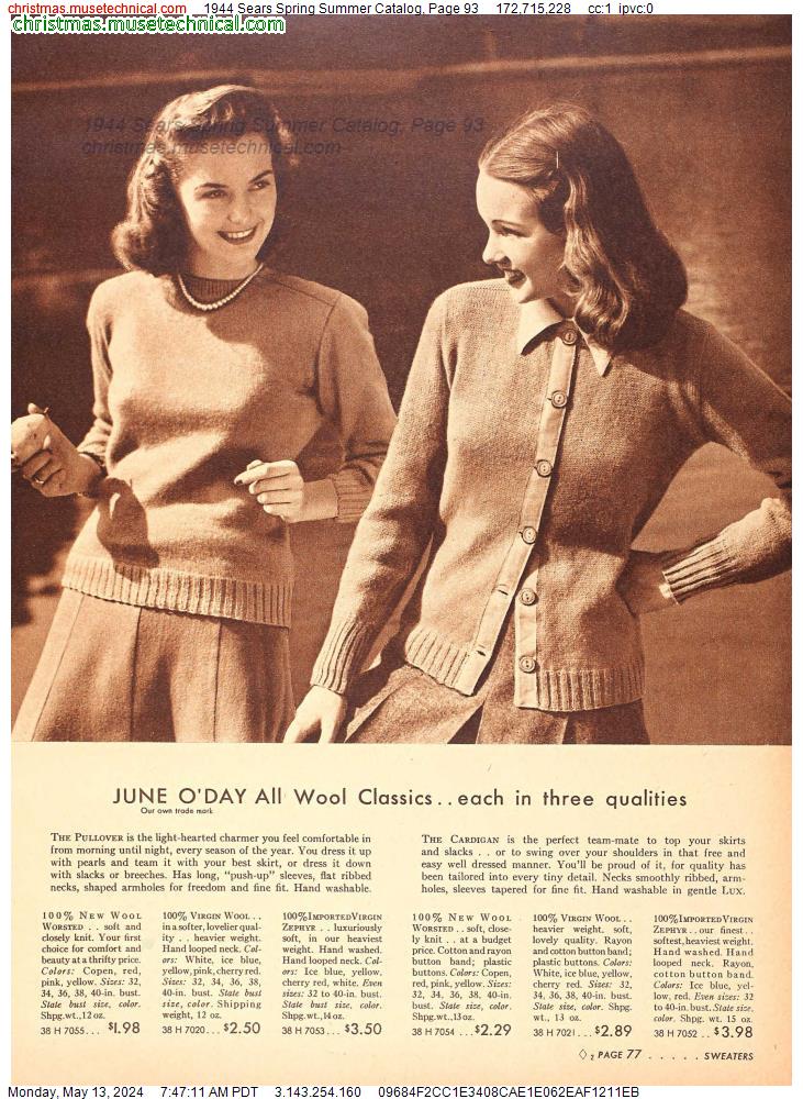 1944 Sears Spring Summer Catalog, Page 93