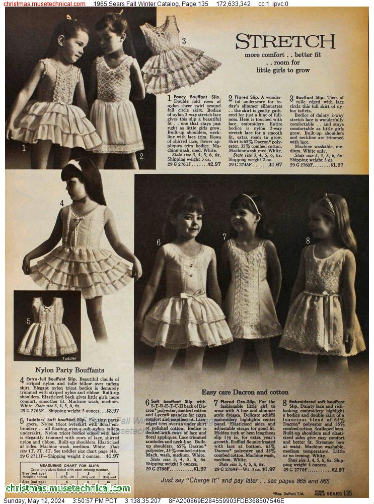 1965 Sears Fall Winter Catalog, Page 135