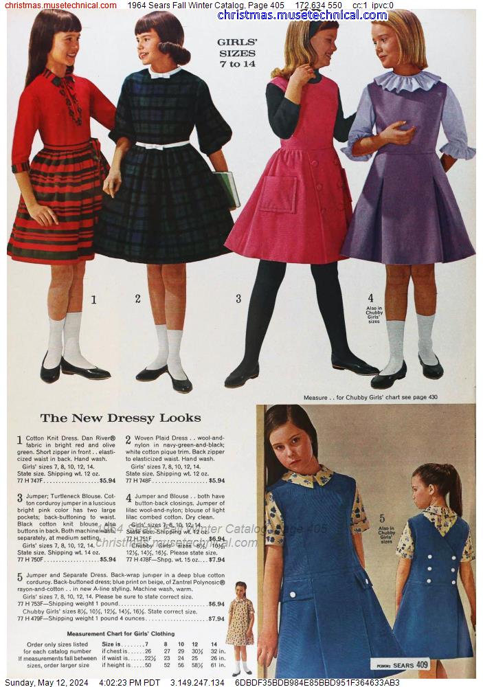 1964 Sears Fall Winter Catalog, Page 405