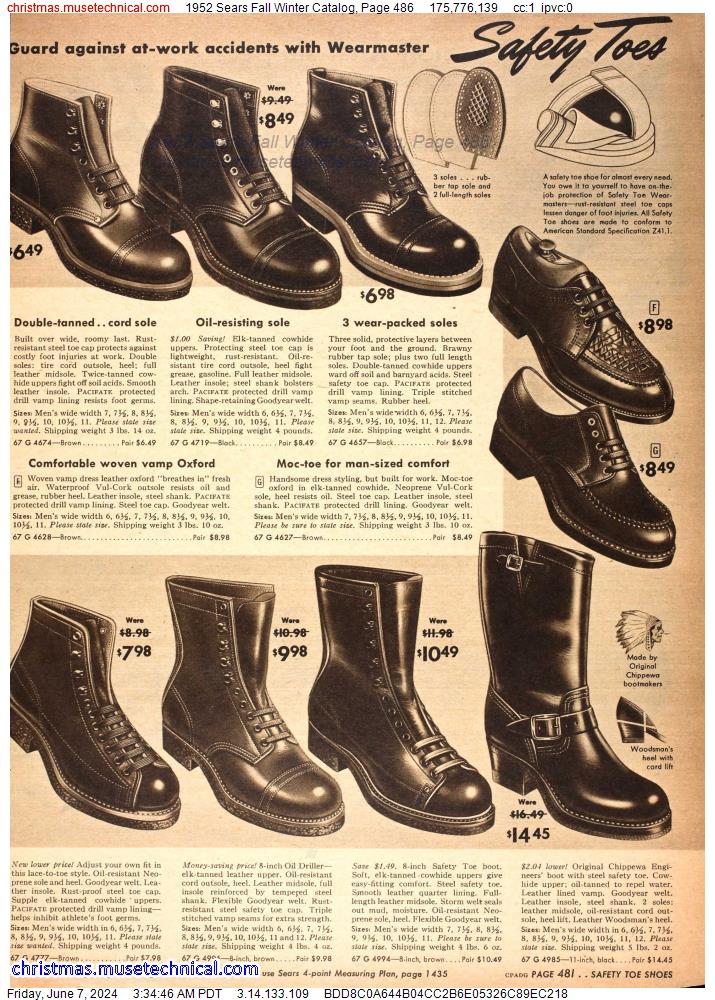 1952 Sears Fall Winter Catalog, Page 486