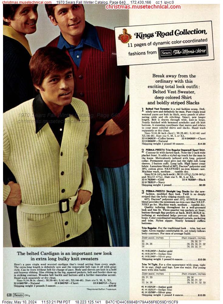 1970 Sears Fall Winter Catalog, Page 640