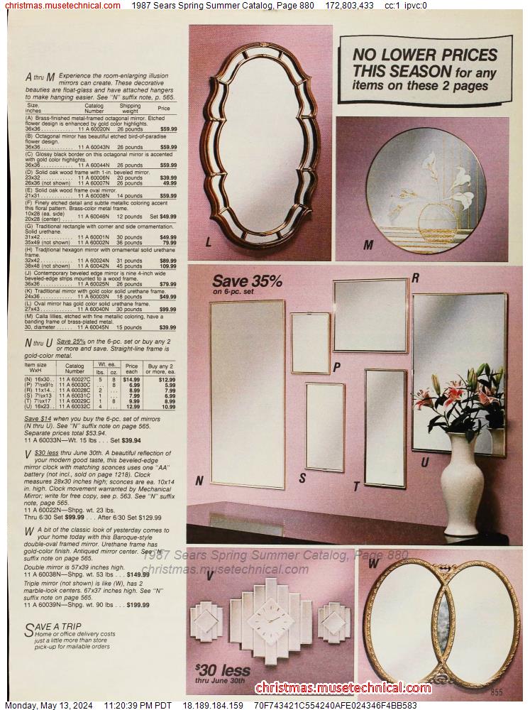 1987 Sears Spring Summer Catalog, Page 880