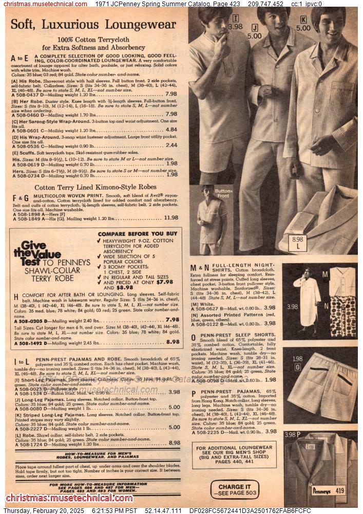 1971 JCPenney Spring Summer Catalog, Page 423