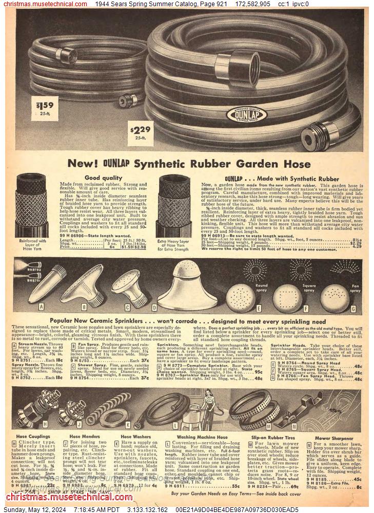 1944 Sears Spring Summer Catalog, Page 921