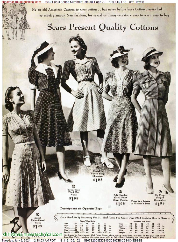 1940 Sears Spring Summer Catalog, Page 20