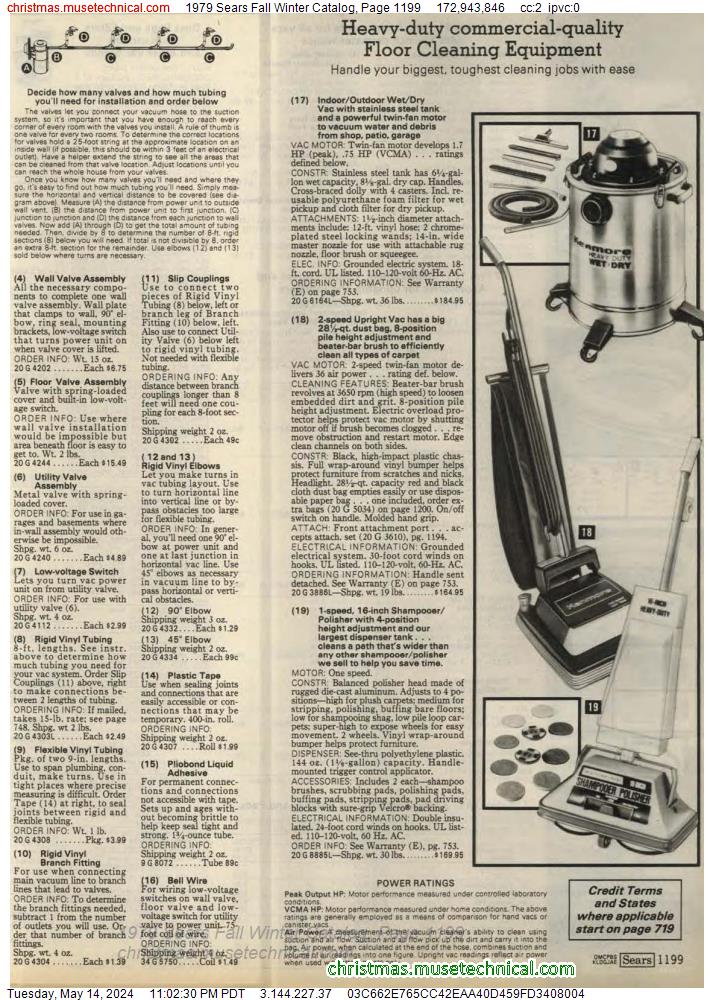 1979 Sears Fall Winter Catalog, Page 1199