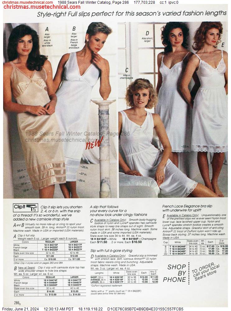 1988 Sears Fall Winter Catalog, Page 286