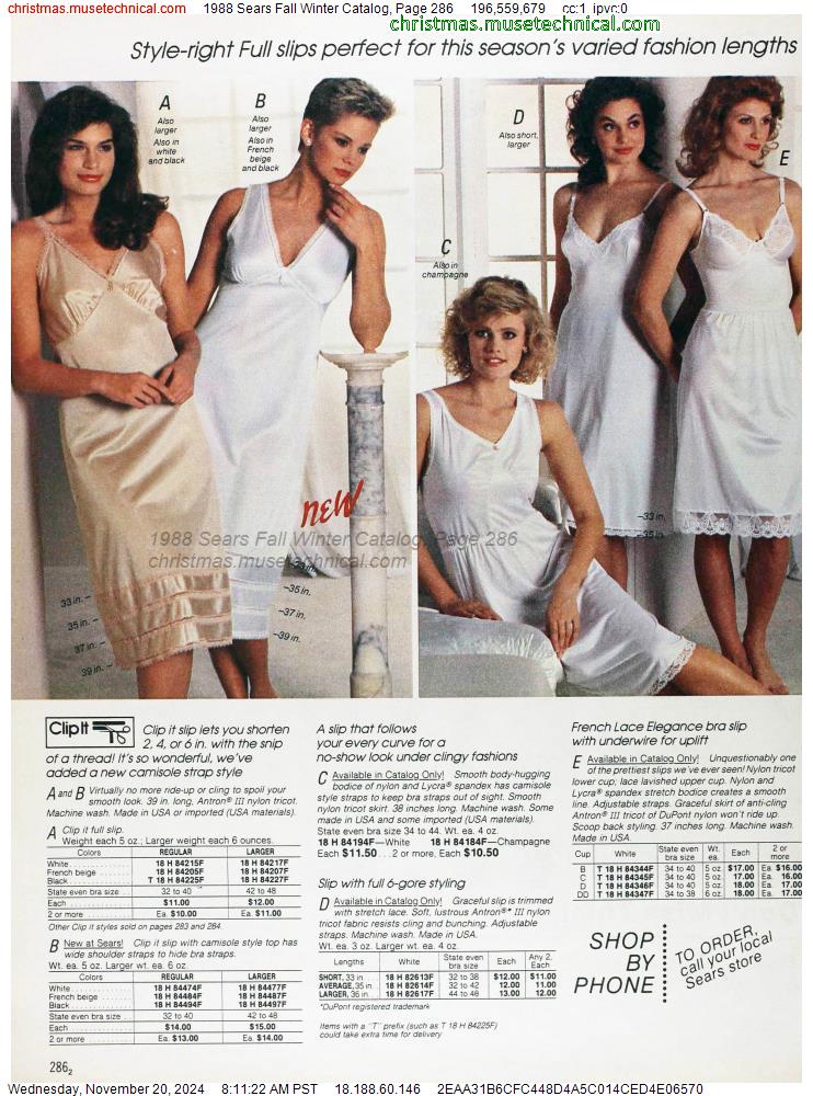 1988 Sears Fall Winter Catalog, Page 286