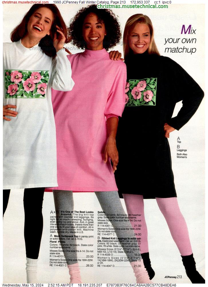 1990 JCPenney Fall Winter Catalog, Page 213