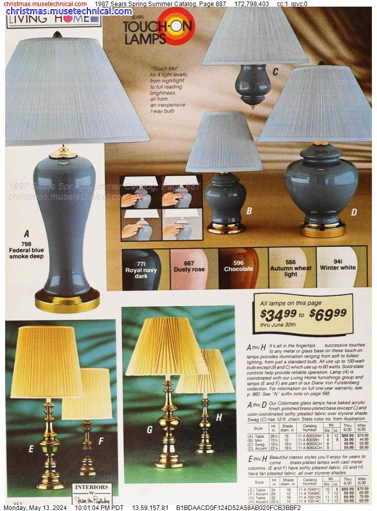 1987 Sears Spring Summer Catalog, Page 887