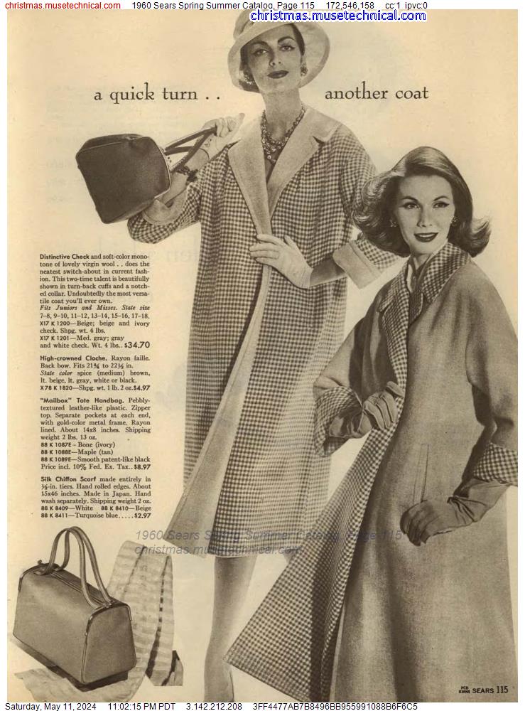 1960 Sears Spring Summer Catalog, Page 115