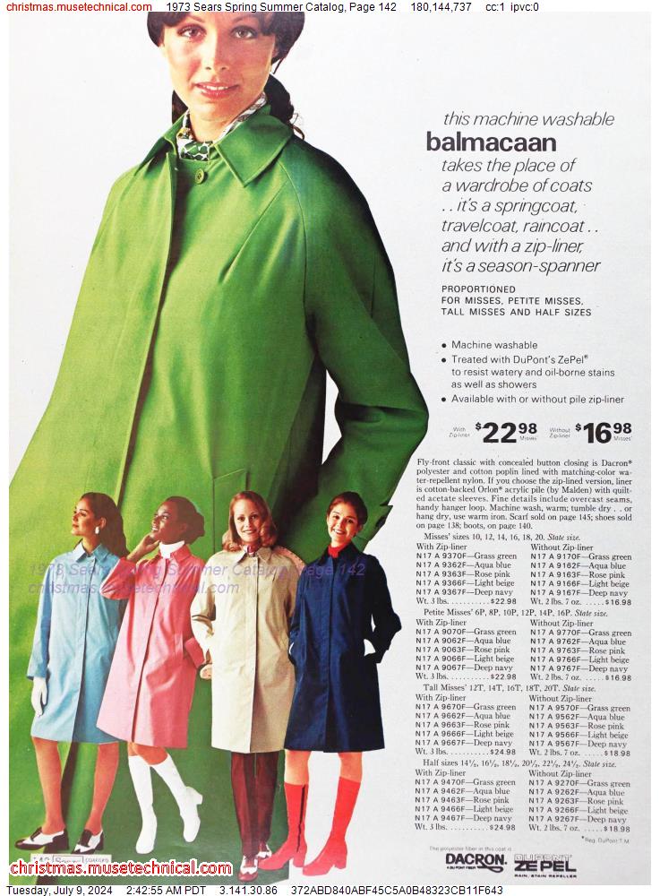1973 Sears Spring Summer Catalog, Page 142