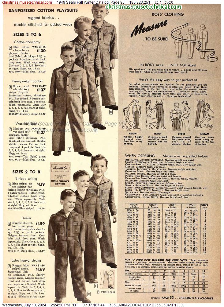 1949 Sears Fall Winter Catalog, Page 95