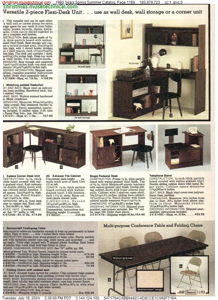 1980 Sears Spring Summer Catalog, Page 1189