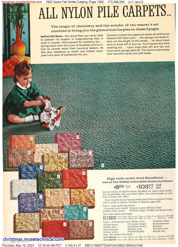 1962 Sears Fall Winter Catalog, Page 1362