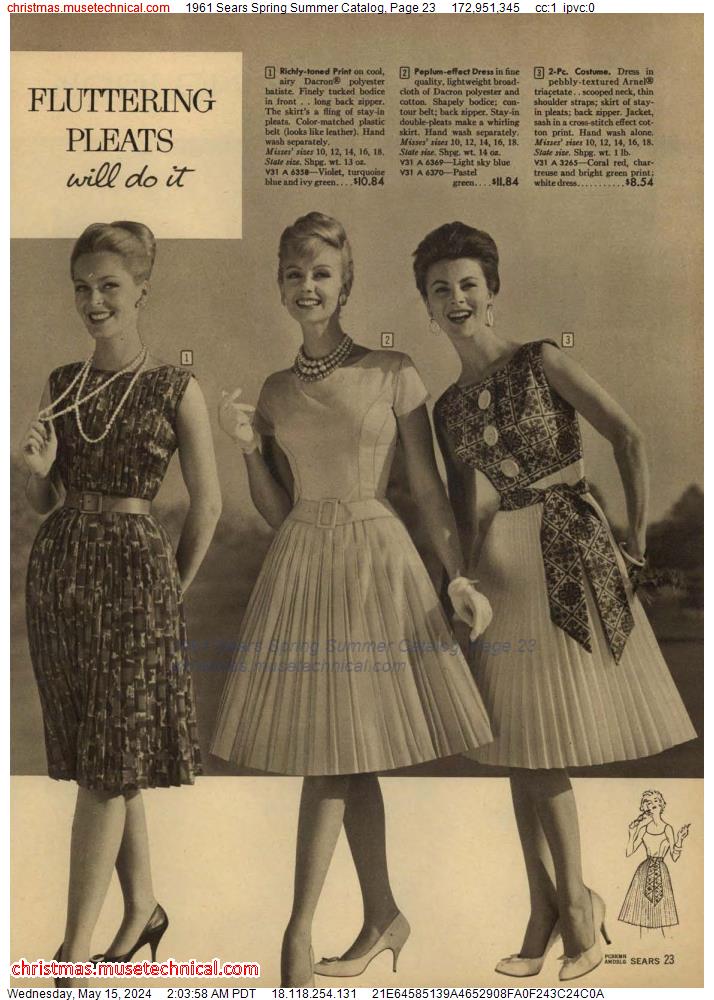 1961 Sears Spring Summer Catalog, Page 23
