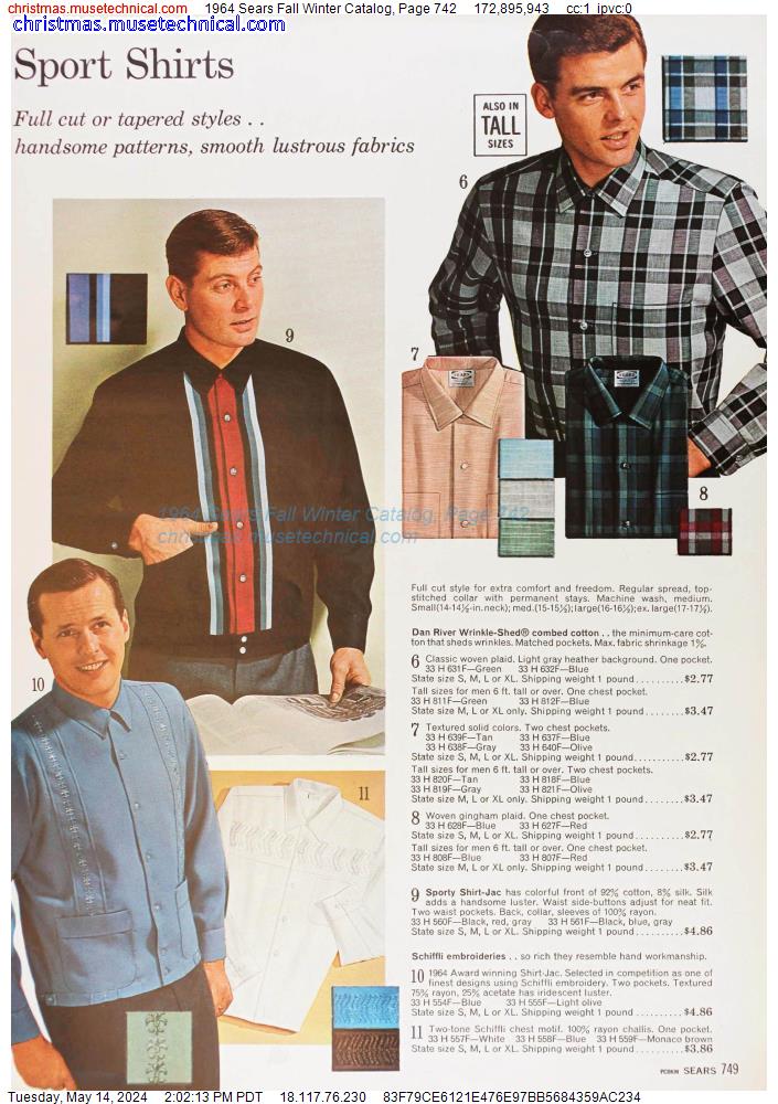 1964 Sears Fall Winter Catalog, Page 742