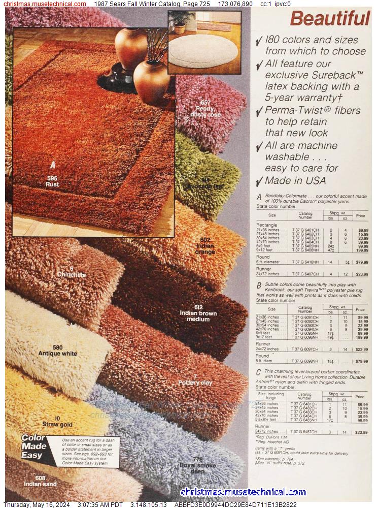 1987 Sears Fall Winter Catalog, Page 725