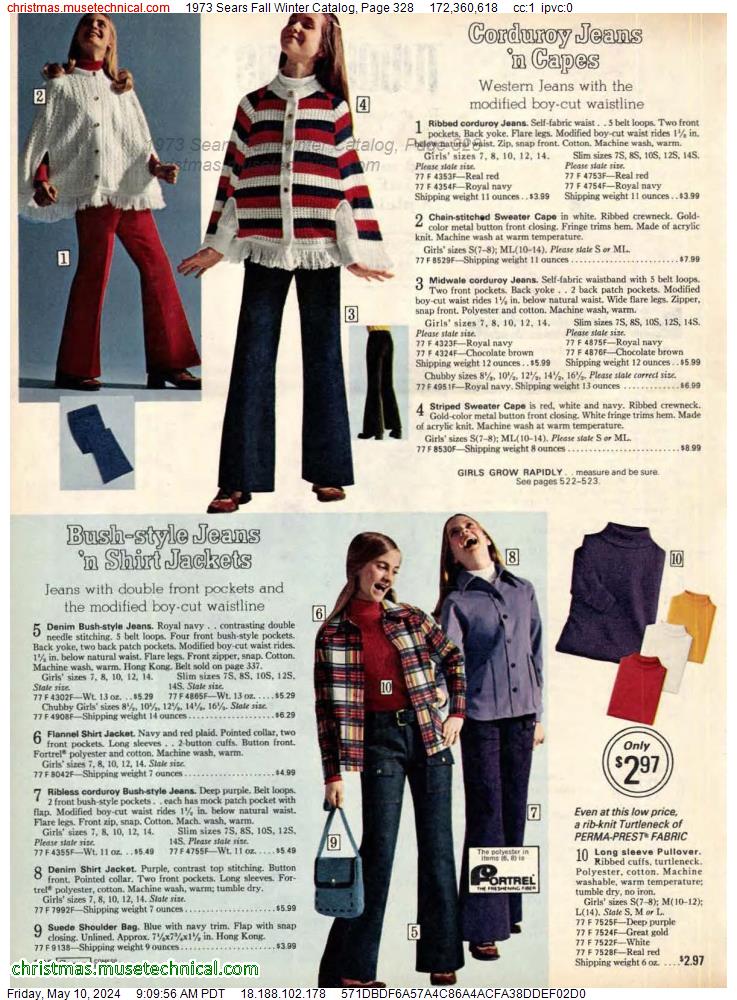 1973 Sears Fall Winter Catalog, Page 328