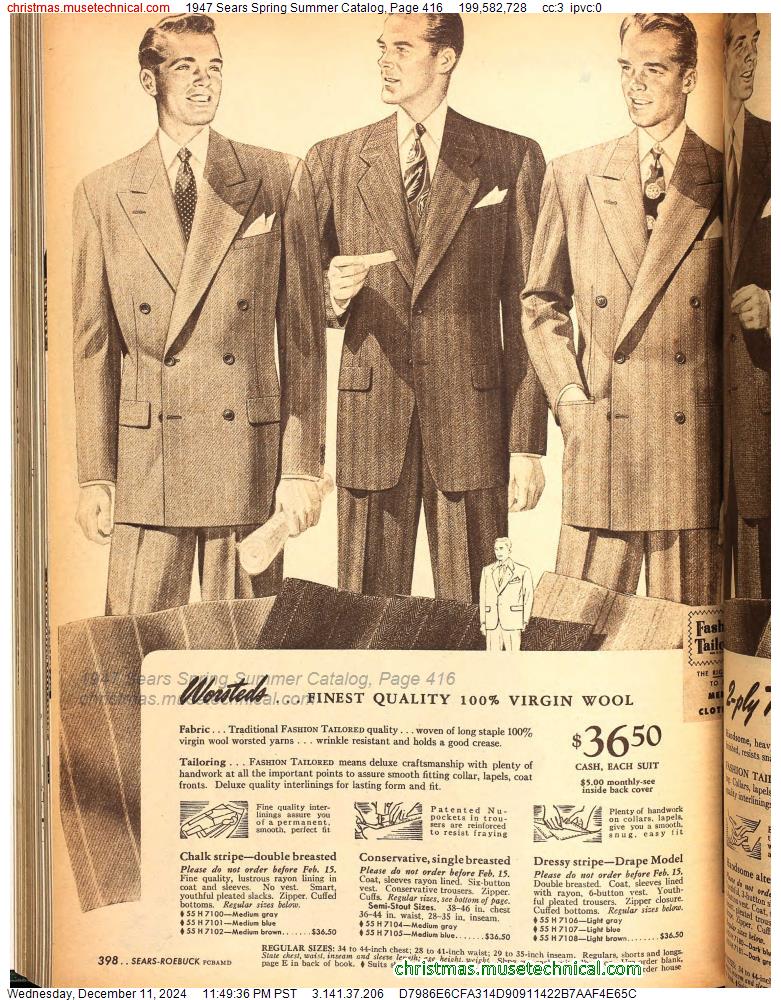 1947 Sears Spring Summer Catalog, Page 416