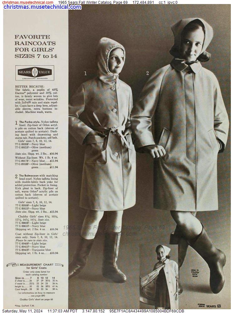 1965 Sears Fall Winter Catalog, Page 69