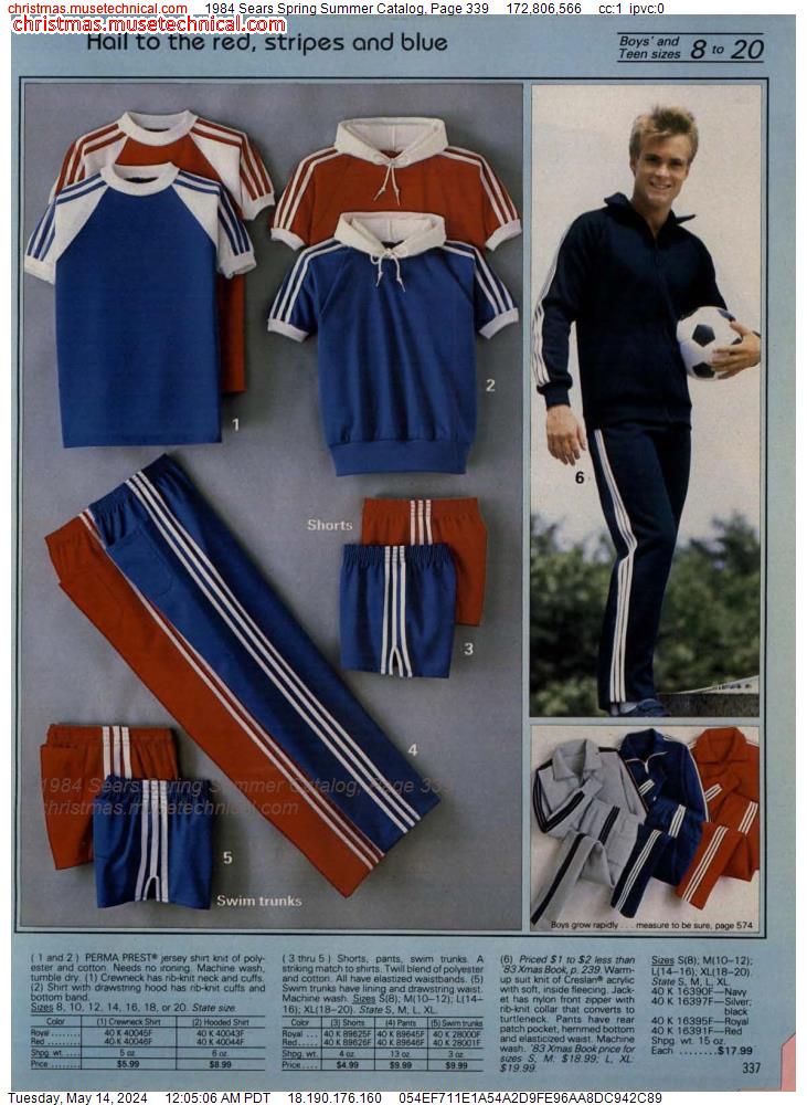 1984 Sears Spring Summer Catalog, Page 339