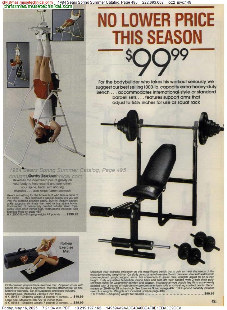 1984 Sears Spring Summer Catalog, Page 495