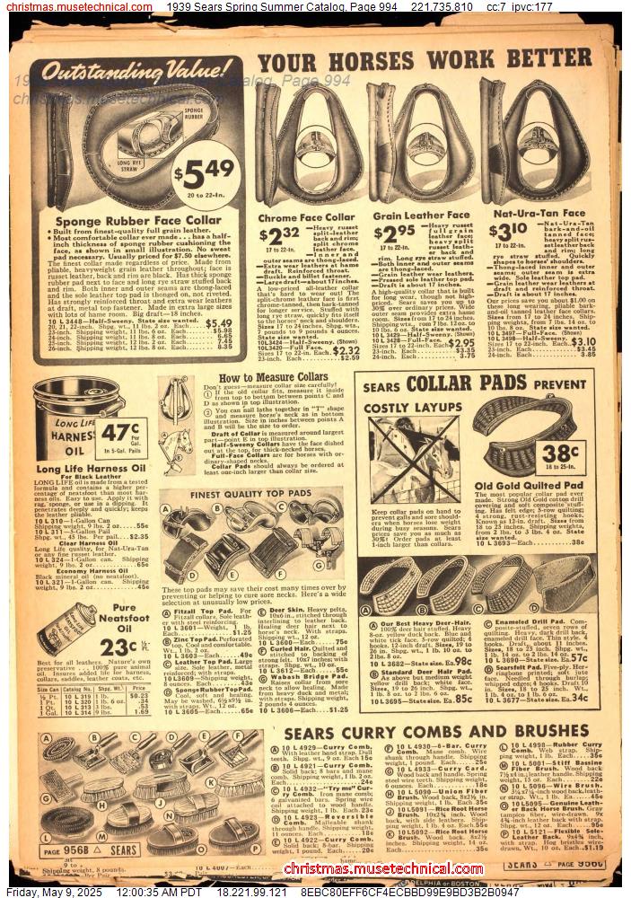1939 Sears Spring Summer Catalog, Page 994