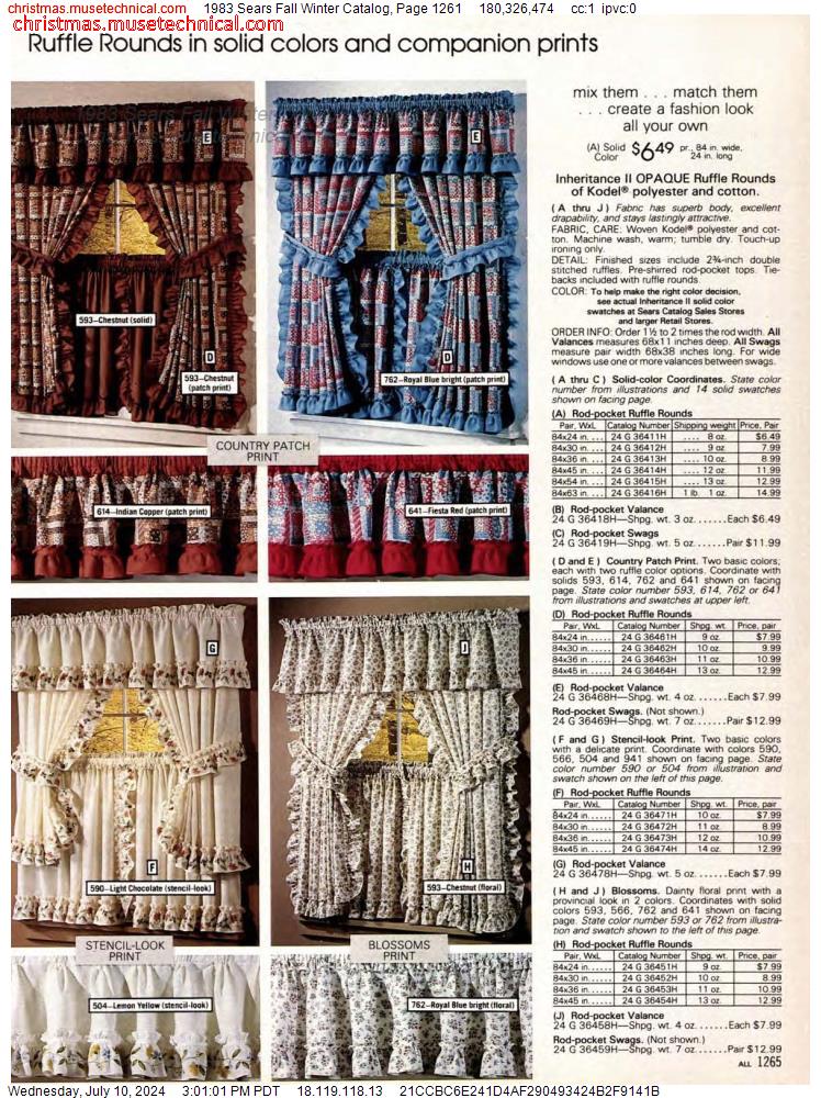1983 Sears Fall Winter Catalog, Page 1261