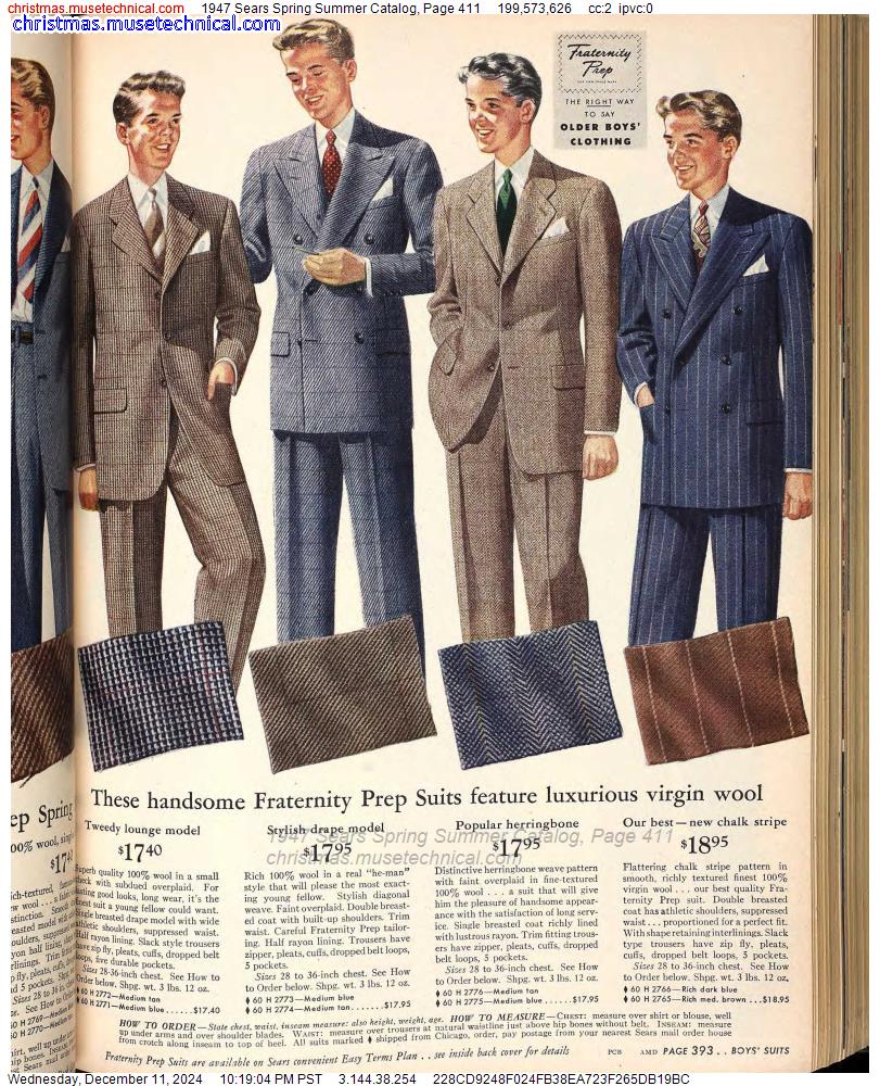 1947 Sears Spring Summer Catalog, Page 411