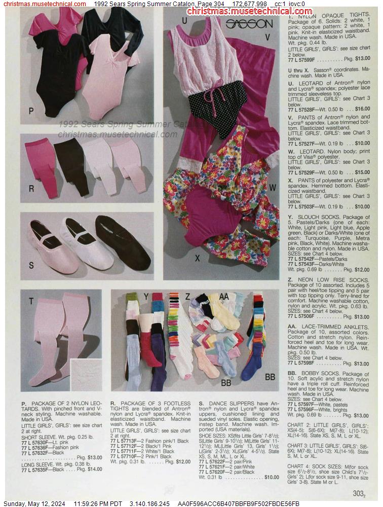 1992 Sears Spring Summer Catalog, Page 304