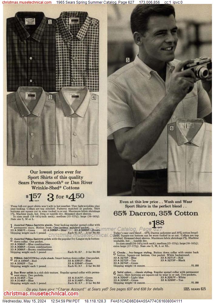 1965 Sears Spring Summer Catalog, Page 627