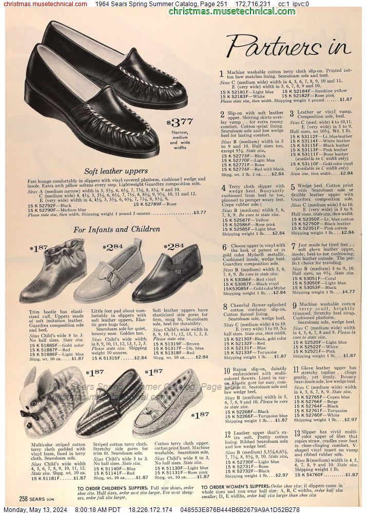 1964 Sears Spring Summer Catalog, Page 251