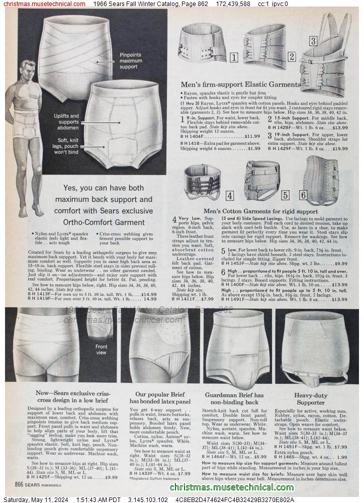 1966 Sears Fall Winter Catalog, Page 862