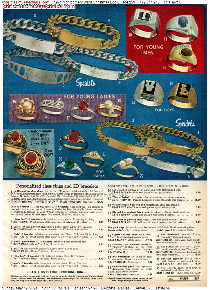 1971 Montgomery Ward Christmas Book, Page 259