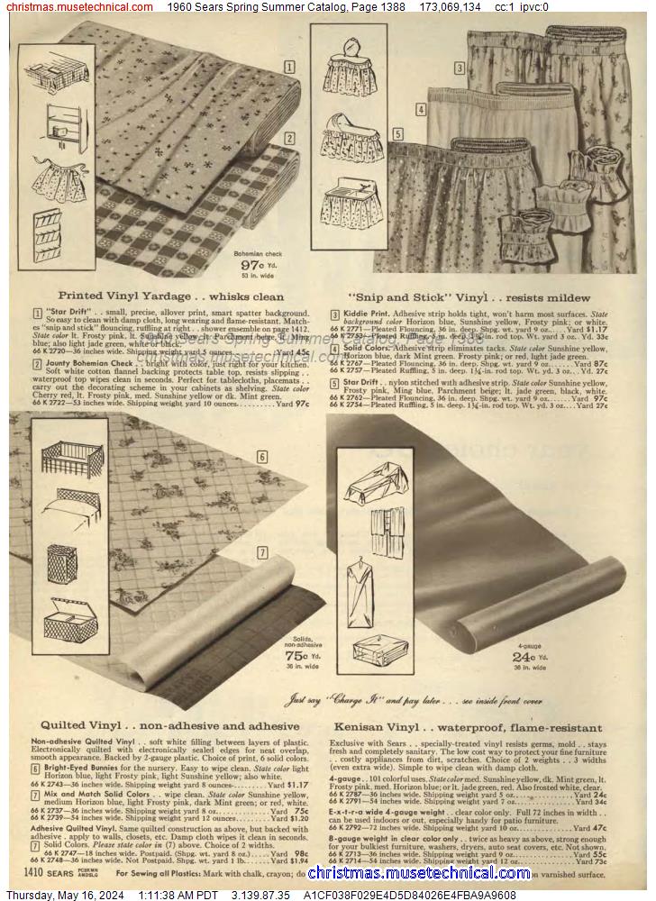 1960 Sears Spring Summer Catalog, Page 1388
