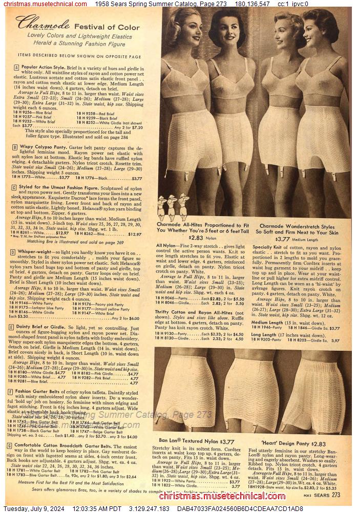 1958 Sears Spring Summer Catalog, Page 273