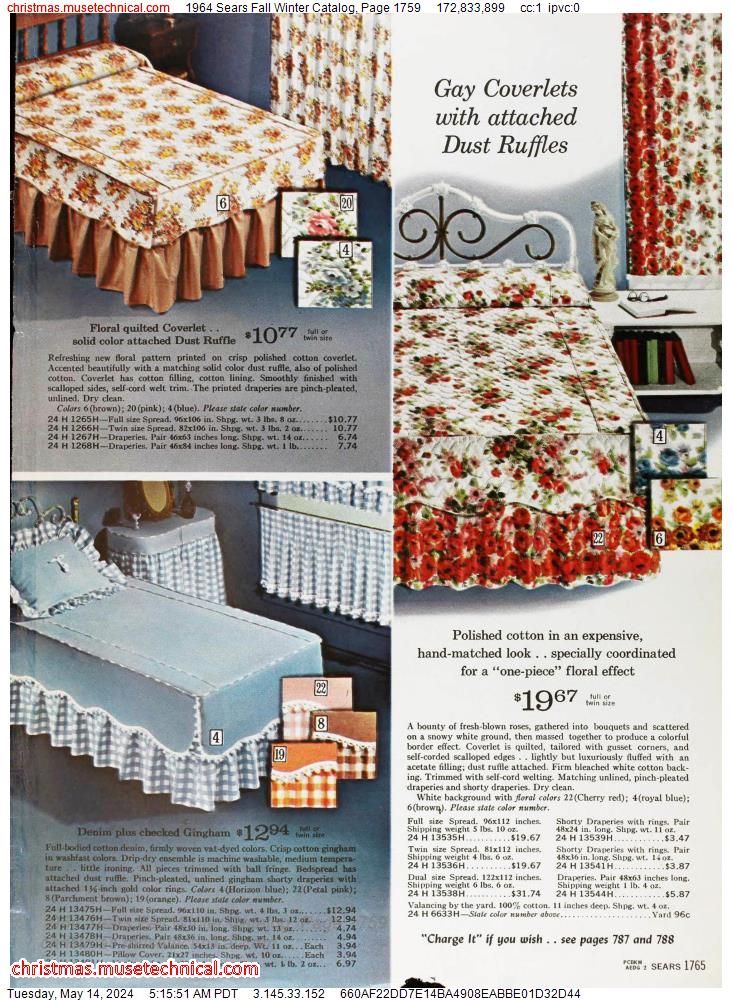 1964 Sears Fall Winter Catalog, Page 1759