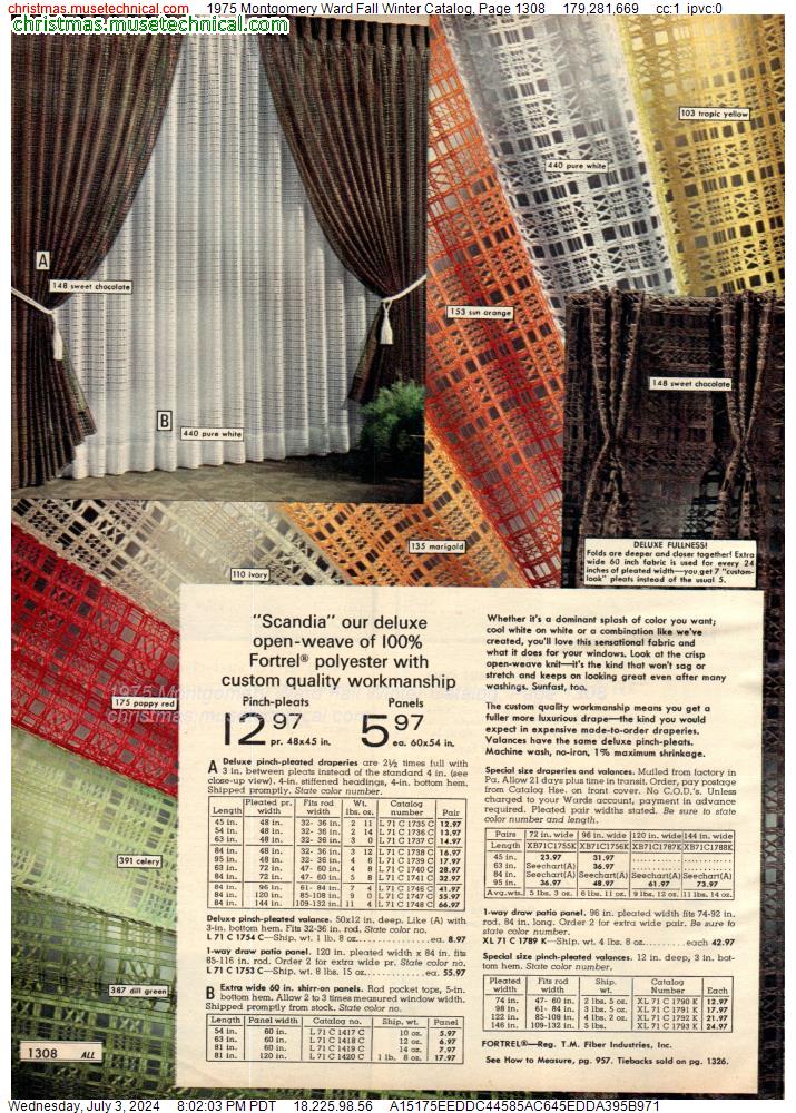 1975 Montgomery Ward Fall Winter Catalog, Page 1308