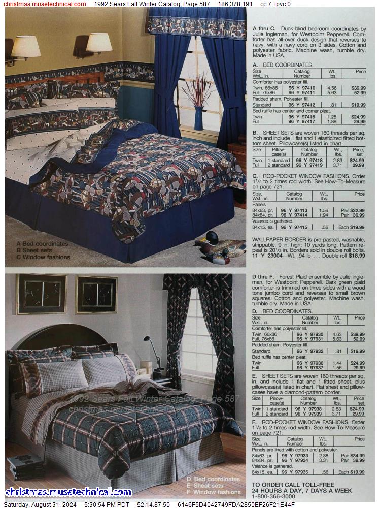 1992 Sears Fall Winter Catalog, Page 587