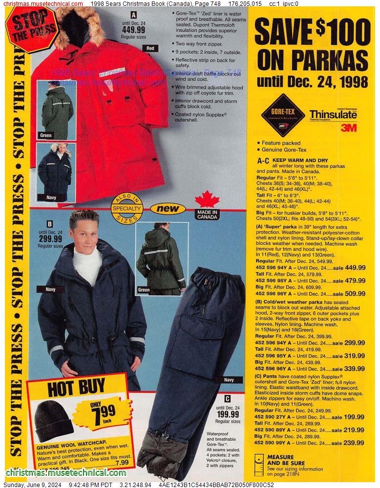 1998 Sears Christmas Book (Canada), Page 748