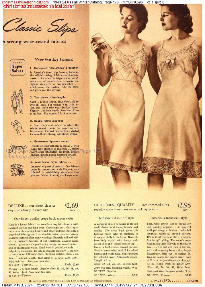 1943 Sears Fall Winter Catalog, Page 175