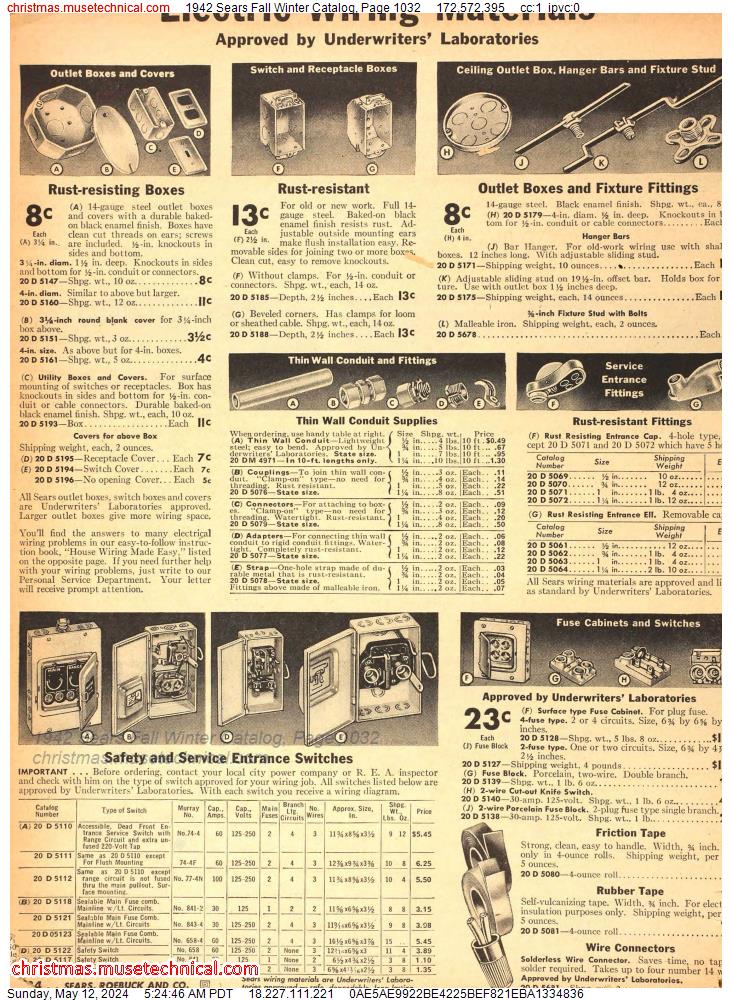 1942 Sears Fall Winter Catalog, Page 1032