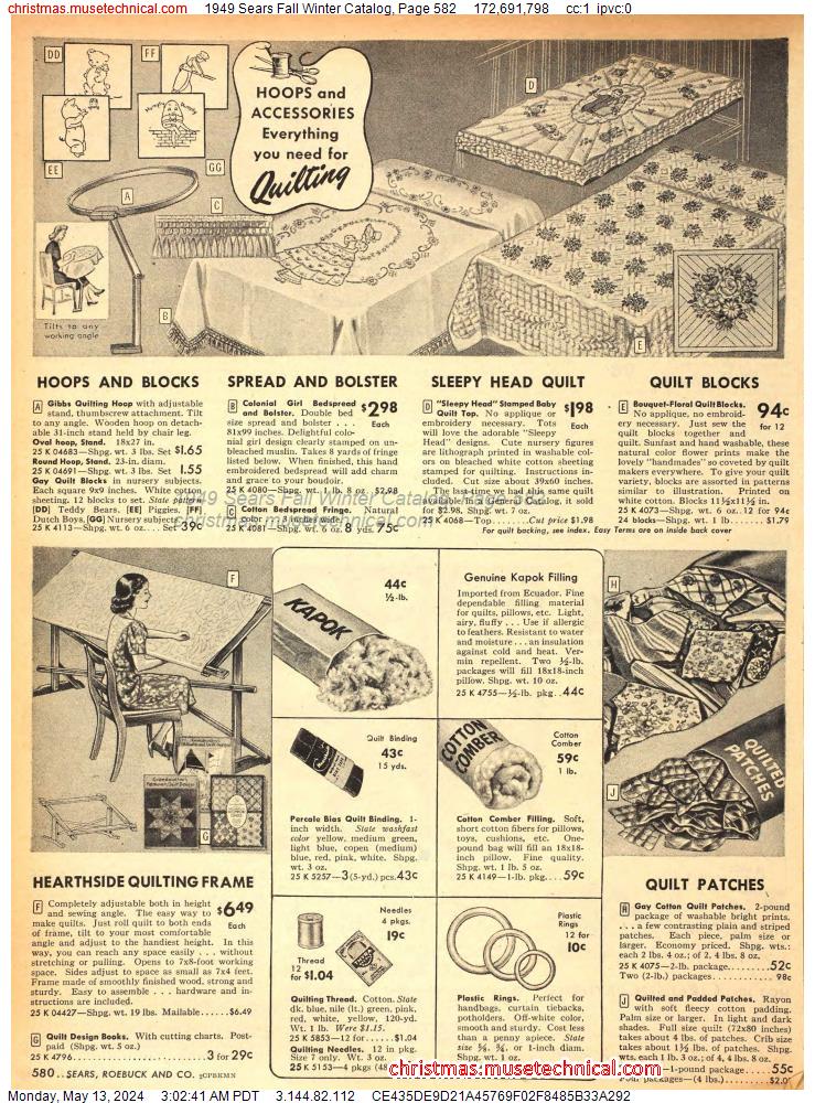 1949 Sears Fall Winter Catalog, Page 582