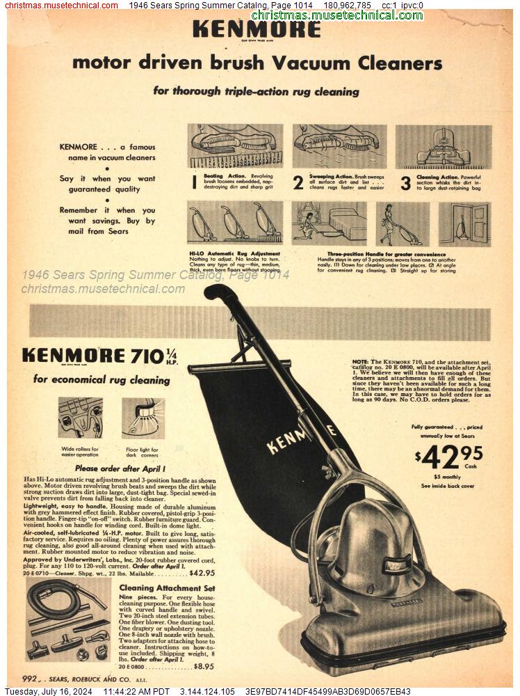 1946 Sears Spring Summer Catalog, Page 1014