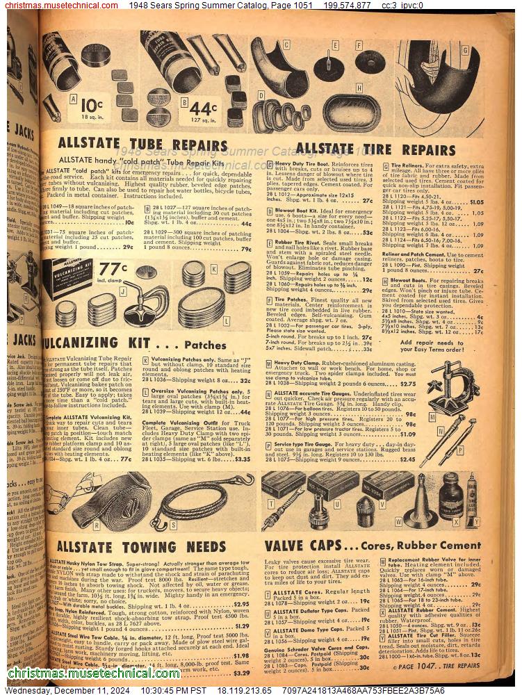 1948 Sears Spring Summer Catalog, Page 1051