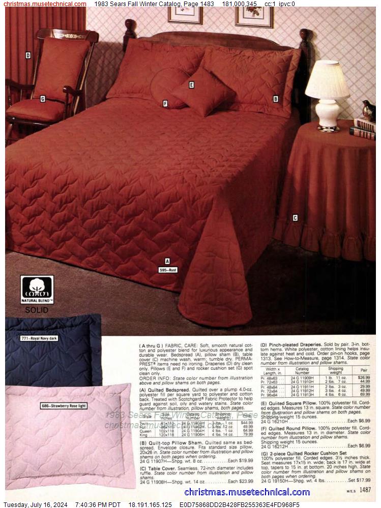 1983 Sears Fall Winter Catalog, Page 1483