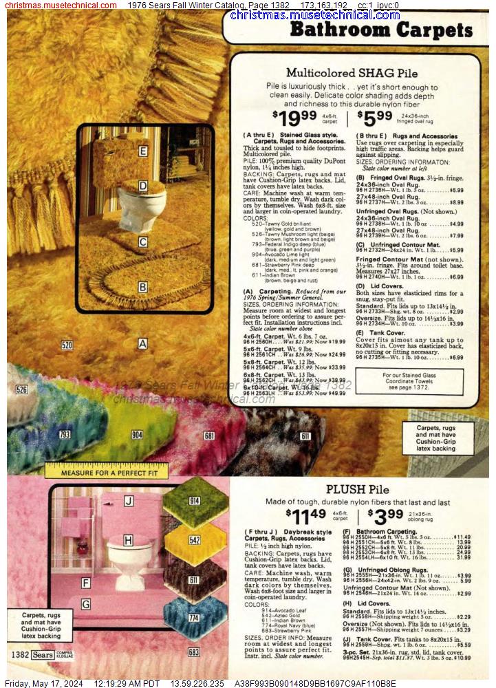 1976 Sears Fall Winter Catalog, Page 1382