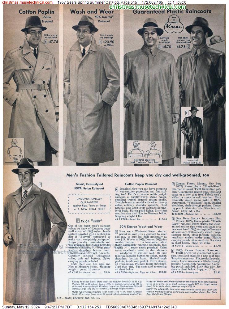 1957 Sears Spring Summer Catalog, Page 515